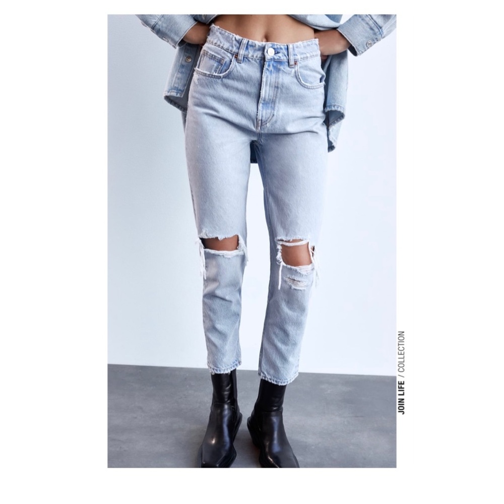NWT Zara Classic Mom Fit Jeans